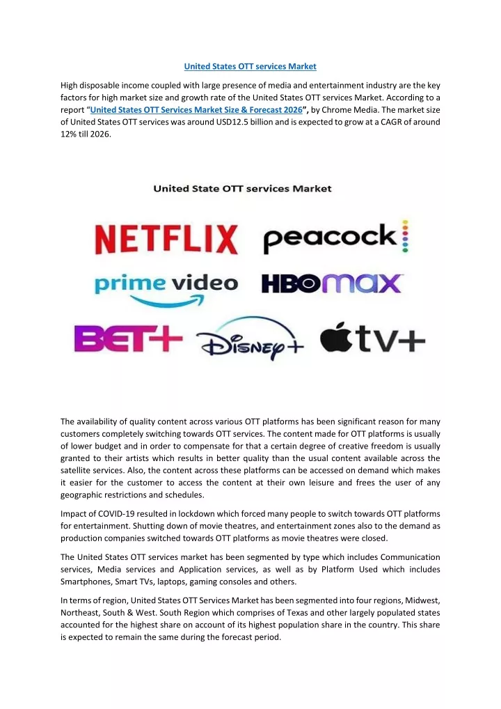 united states ott services market