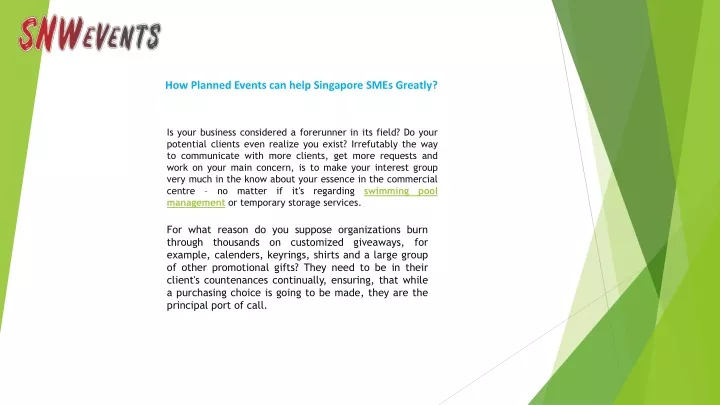 how planned events can help singapore smes greatly