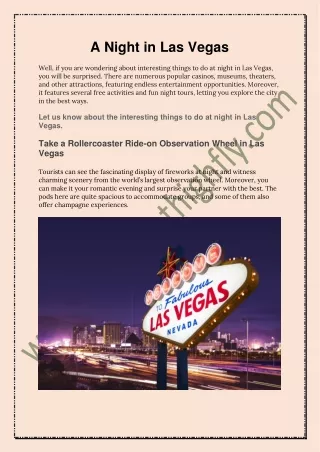 a night in las vegas