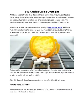 Buy Ambien Online Overnight