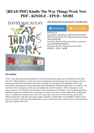 [READ PDF] Kindle The Way Things Work Now PDF - KINDLE - EPUB - MOBI
