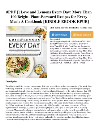 #PDF [<Download>] Love and Lemons Every Day More Than 100 Bright  Plant-Forward