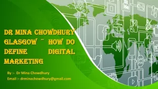 #Dr_Mina_Chowdhury_Gmc ~ Digital Marketing Tactics And Examples