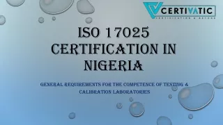 ISO 17025 Certification in Nigeria