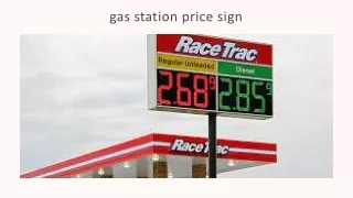 Gas price sign repair