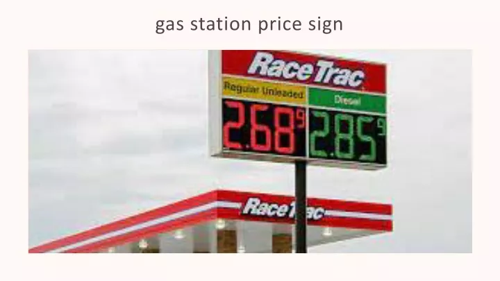 gas station price sign