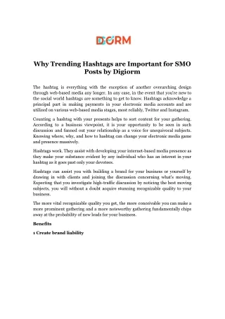 why trending hashtags are important for smo posts