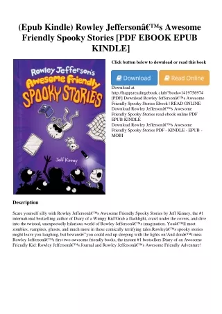 (Epub Kindle) Rowley Jeffersonâ€™s Awesome Friendly Spooky Stories [PDF EBOOK EP
