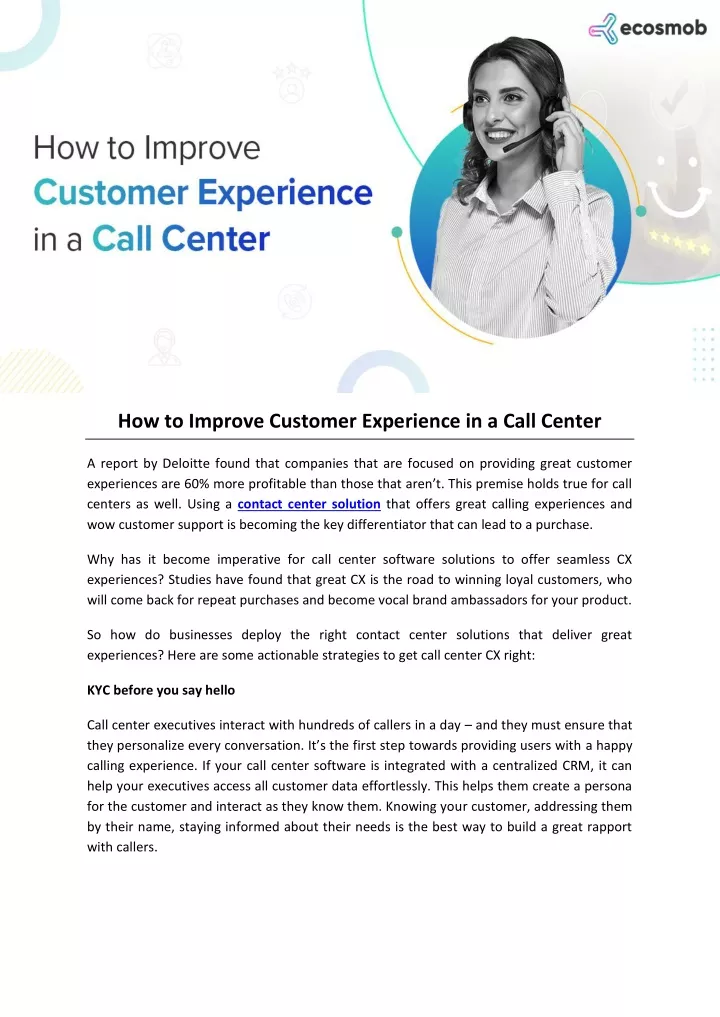 how to improve customer experience in a call