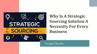 Why Is A Strategic Sourcing Solution A Necessity For Every Business