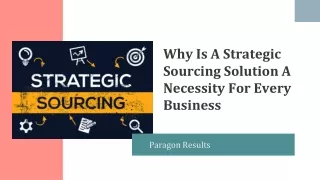 Why Is A Strategic Sourcing Solution A Necessity For Every Business