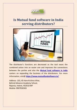 is mutual fund software in india serving
