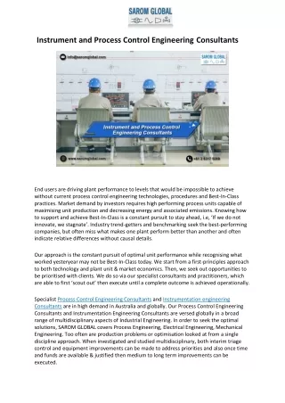 instrument and process control engineering