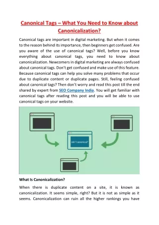 Importance Of SEO Canonical Tags