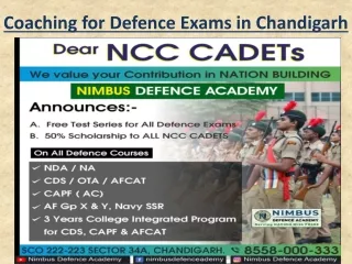 Coaching for Defence Exams in Chandigarh