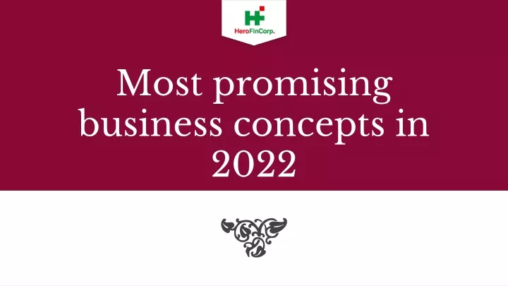 most promising business concepts in 2022