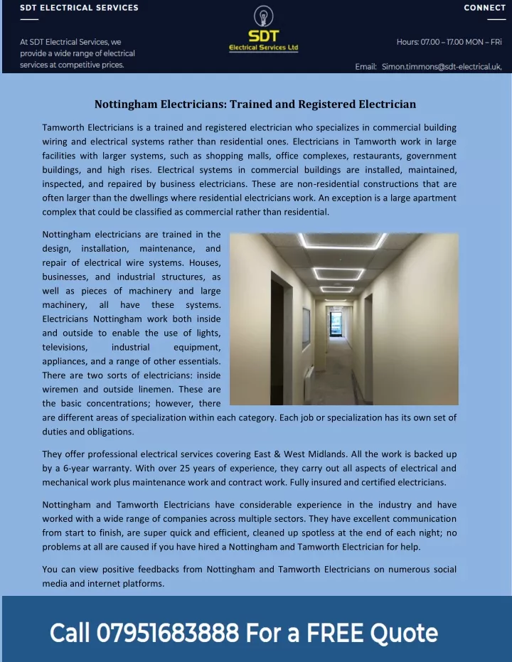 nottingham electricians trained and registered