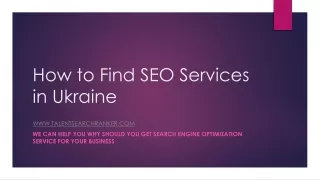 How to Find SEO Services in Ukraine