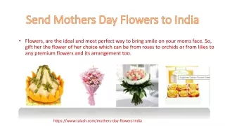 Send Mothers Day Flowers to India - Assured Same Day Delivery | Talash