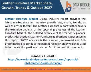 Leather Furniture Market – Industry Trends and Forecast to 2029