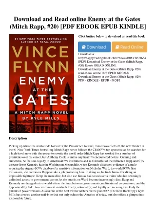 Download and Read online Enemy at the Gates (Mitch Rapp  #20) [PDF EBOOK EPUB KI