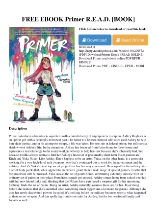 FREE EBOOK Primer R.E.A.D. [BOOK]