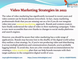 video marketing strategies in 2022