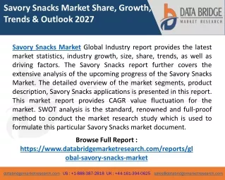 Savory Snacks Market Industry Size, Share, Trends, Opportunities, Insights