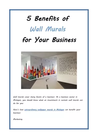 5 Benefits of Wall Murals for Your Business