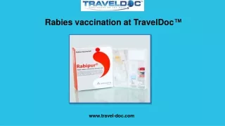rabies vaccination at traveldoc