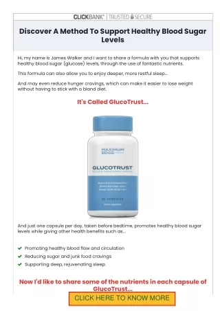 discover a method to support healthy blood sugar