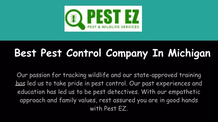 best pest control company in michigan