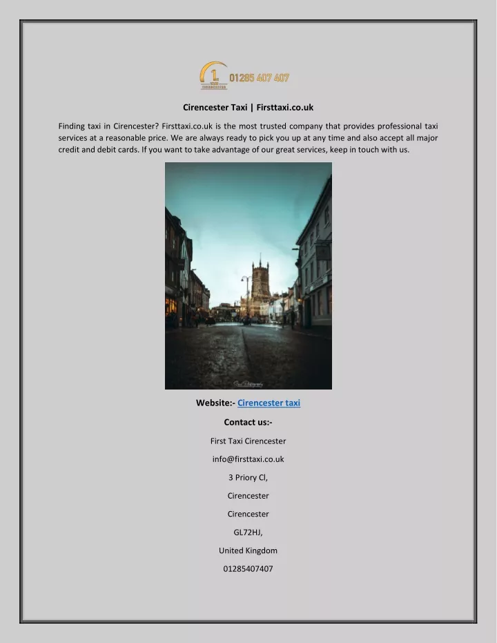 cirencester taxi firsttaxi co uk