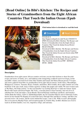{Read Online} In Bibi's Kitchen The Recipes and Stories of Grandmothers from the