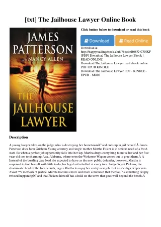 [txt] The Jailhouse Lawyer Online Book