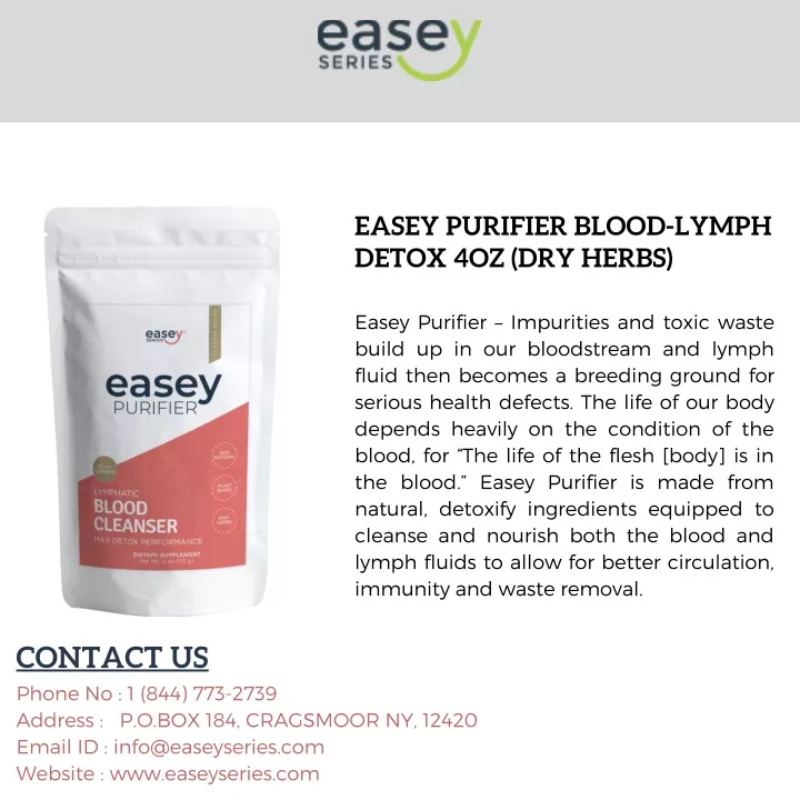 easey purifier blood lymph detox 4oz dry herbs