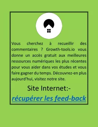 récupérer les feed-back  Growth-tools.io