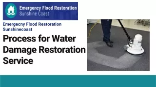 Process for Water Damage Restoration Service - EFRSC