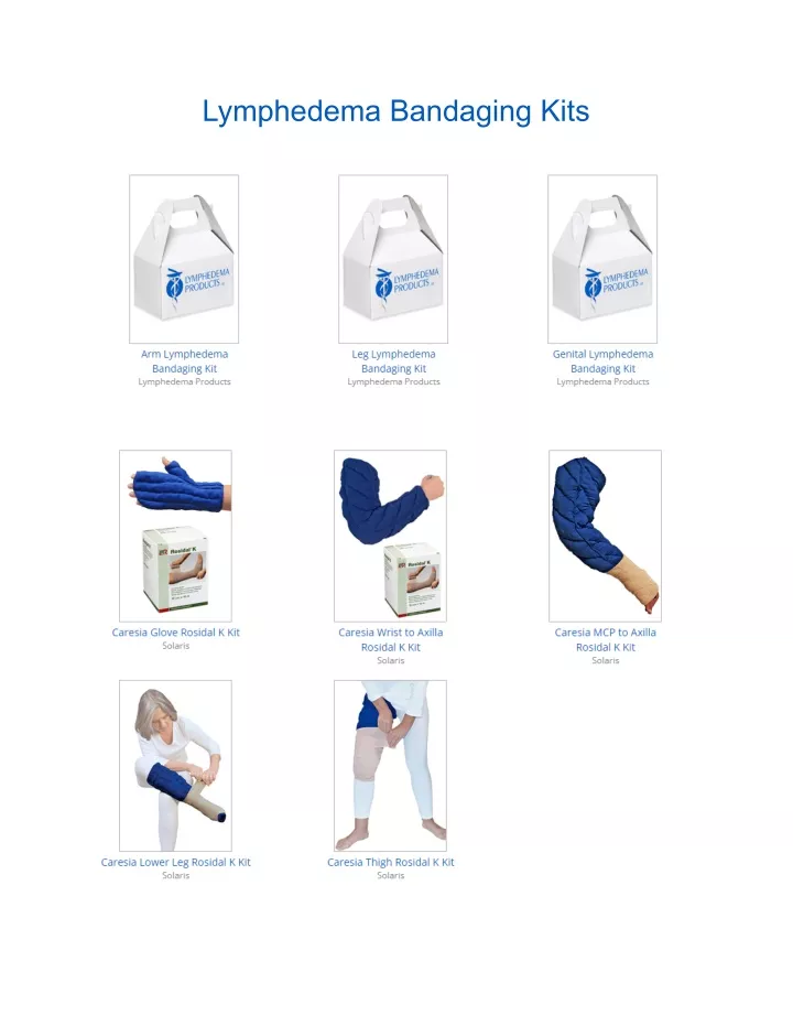 lymphedema bandaging kits