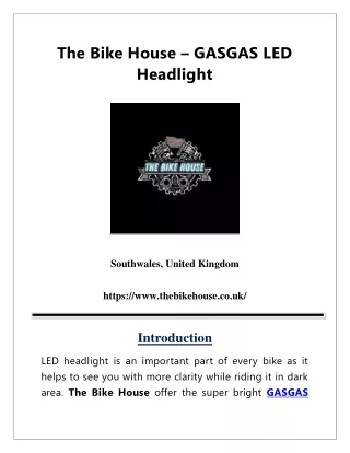 GASGAS LED Headlight | The Bike House