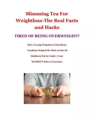 slimming tea for weightloss the real facts