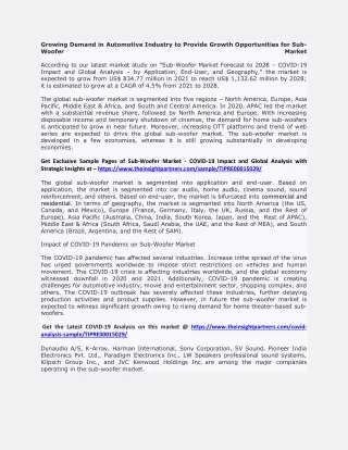 growing demand in automotive industry to provide