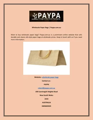 Wholesale Paper Bags Paypa.com.au-converted
