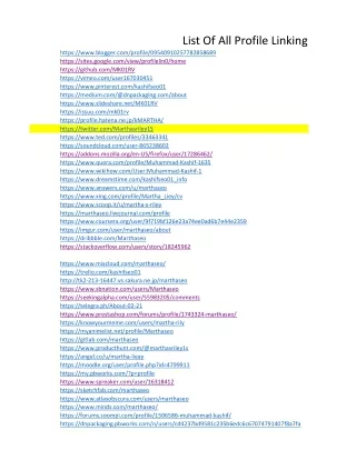 list of all profile linking
