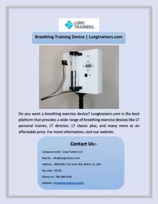 breathing training device lungtrainers com