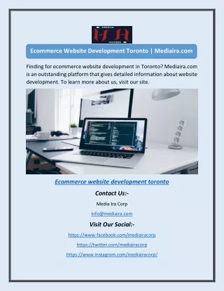 ecommerce website development toronto mediaira com