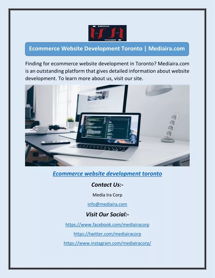 ecommerce website development toronto mediaira com