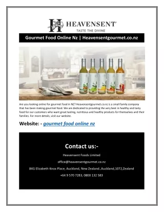 Are you looking online for gourmet food in NZ