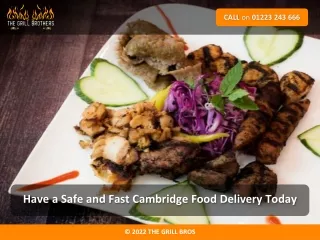 Have a Safe and Fast Cambridge Food Delivery Today