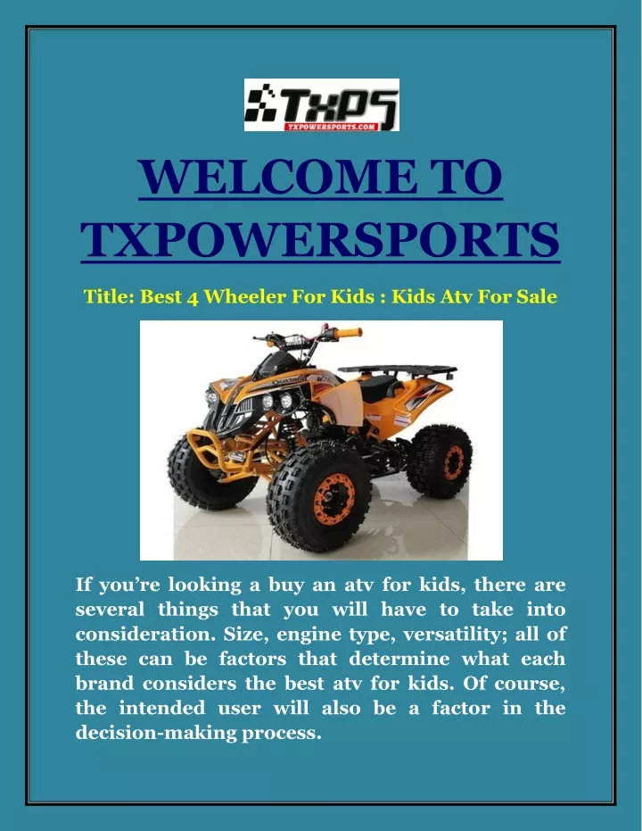 welcome to txpowersports